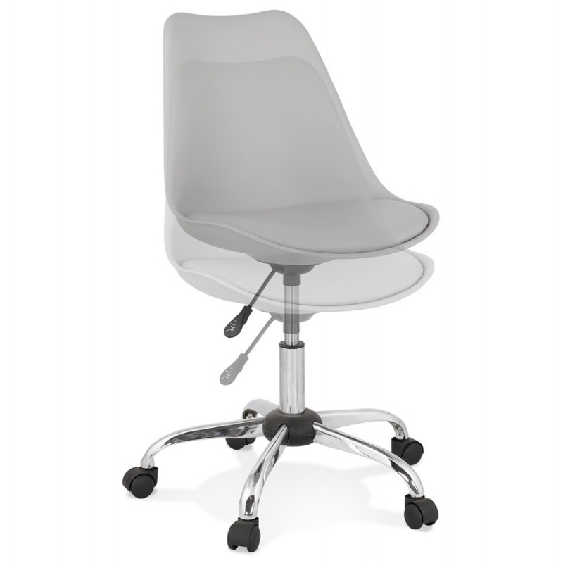 Chaise de bureau design sur roulettes ANTONIO (gris) - image 59790