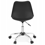 Chaise de bureau design sur roulettes ANTONIO (noir)