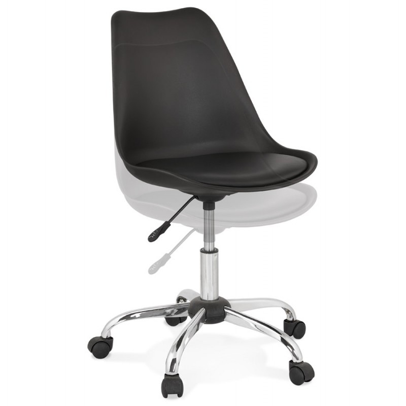 Chaise de bureau design sur roulettes ANTONIO (noir) - image 59802