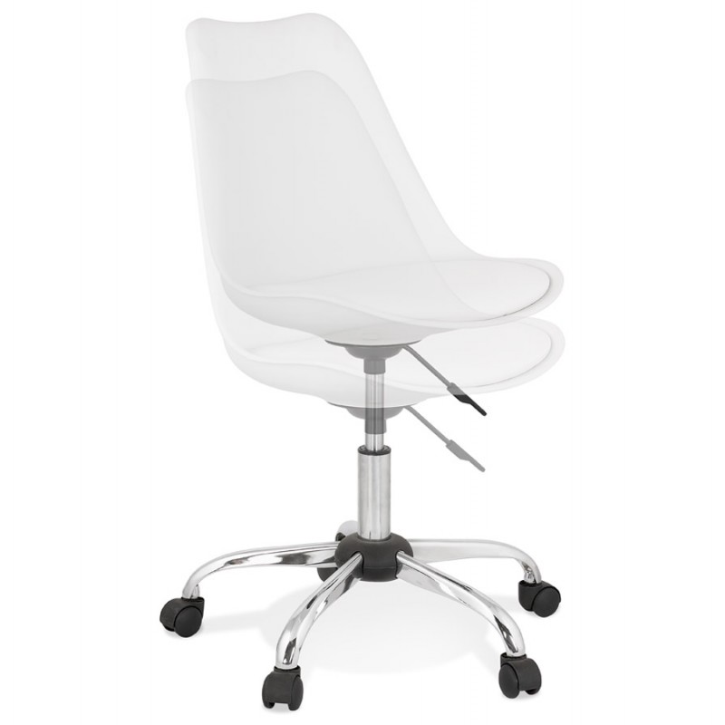 Chaise de bureau design sur roulettes ANTONIO (blanc) - image 59815