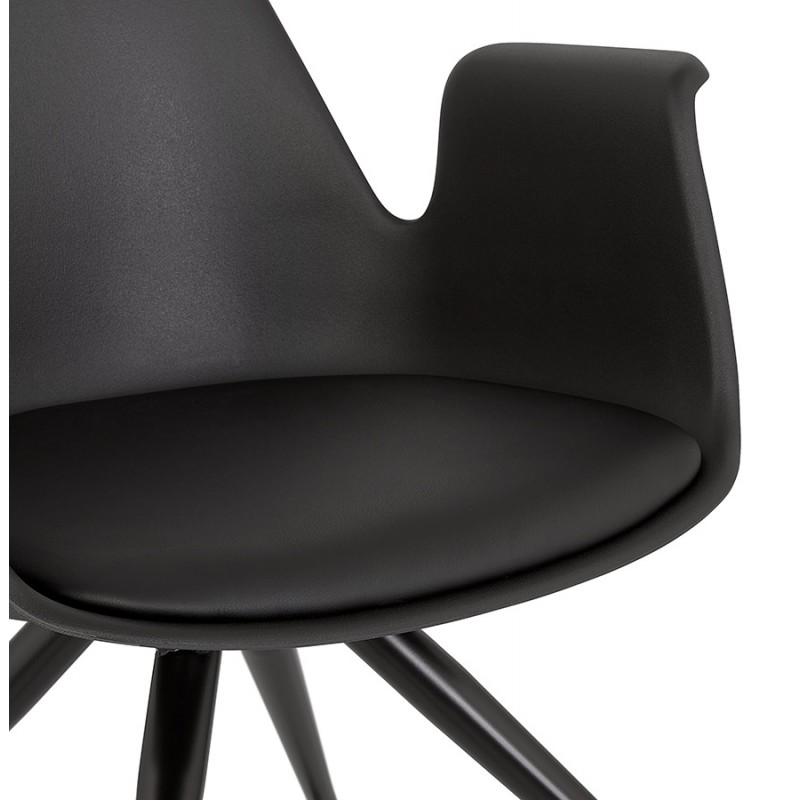 Chaise de bureau avec accoudoirs sur roulettes AMADEO (noir) - image 59829
