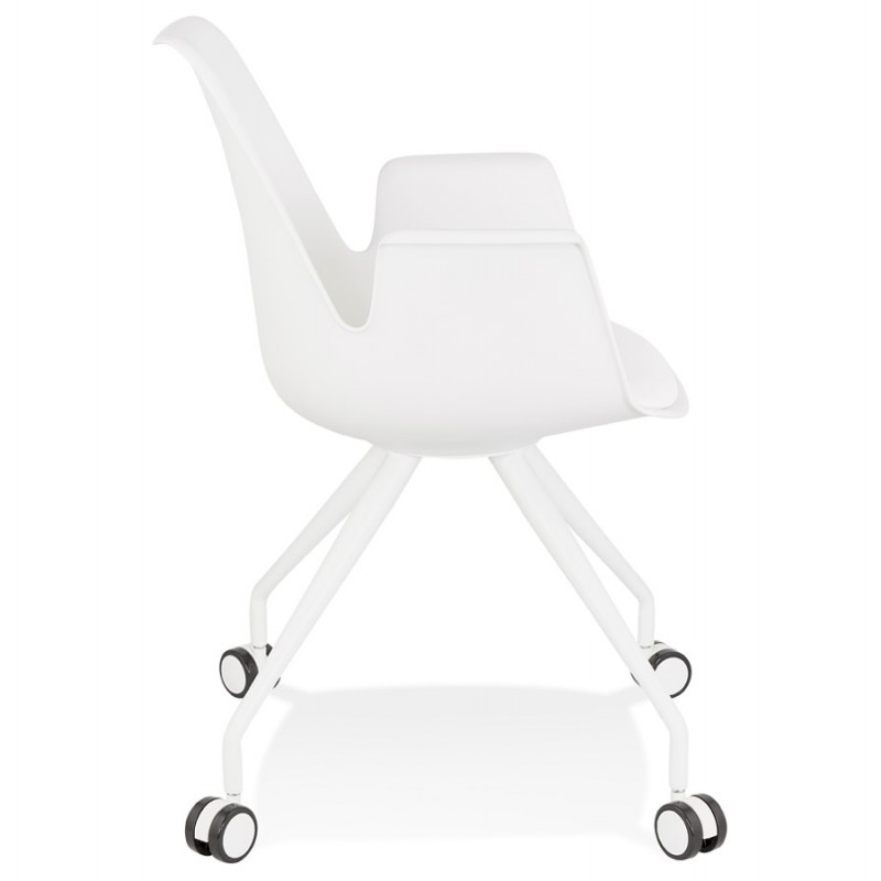 Office chair with armrests on wheels AMADEO (white) - image 59835