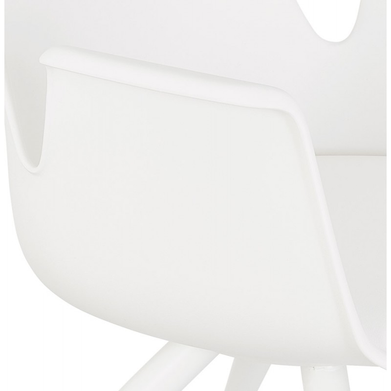 Office chair with armrests on wheels AMADEO (white) - image 59840