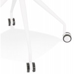 Silla de oficina con reposabrazos sobre ruedas AMADEO (blanco)