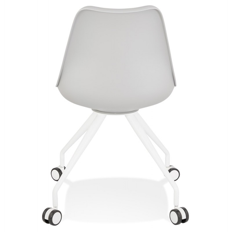 Chaise de bureau design sur roulettes ALVIZE (gris) - image 59874