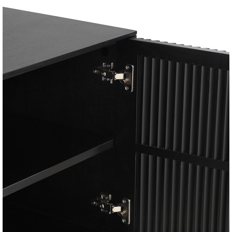 Buffet 2 portes 3 tiroirs 160 cm ALONZO (noir) - image 59897