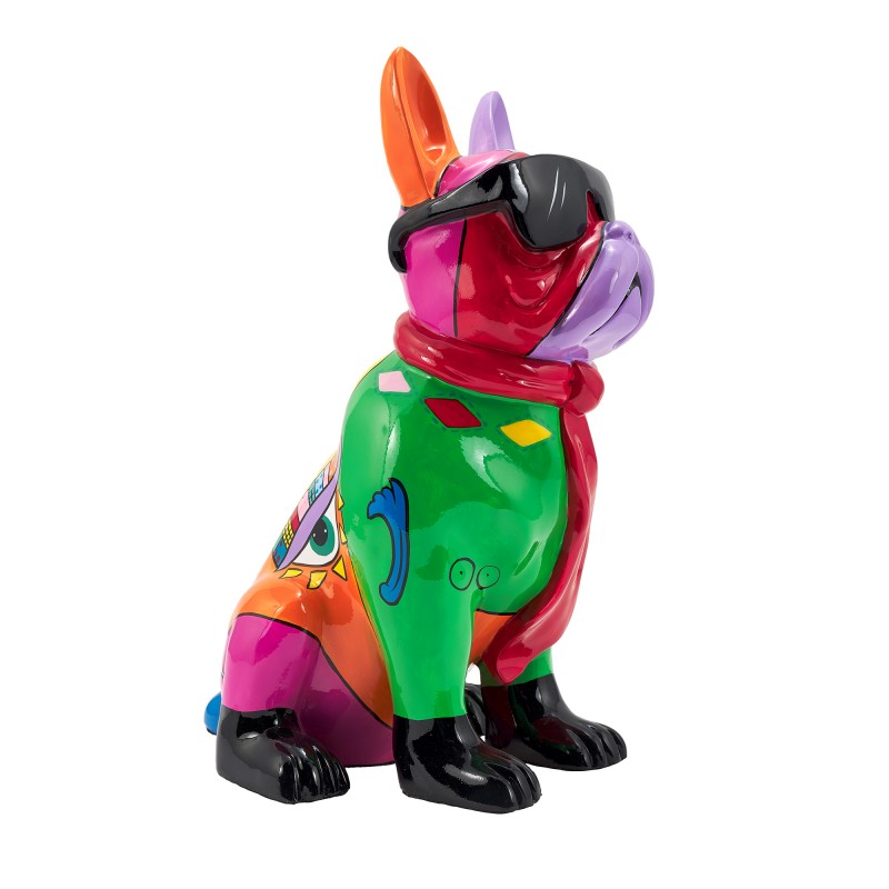 Decorative resin statue CHIEN DEBOUT (H36 cm) (multicolored) - image 60045