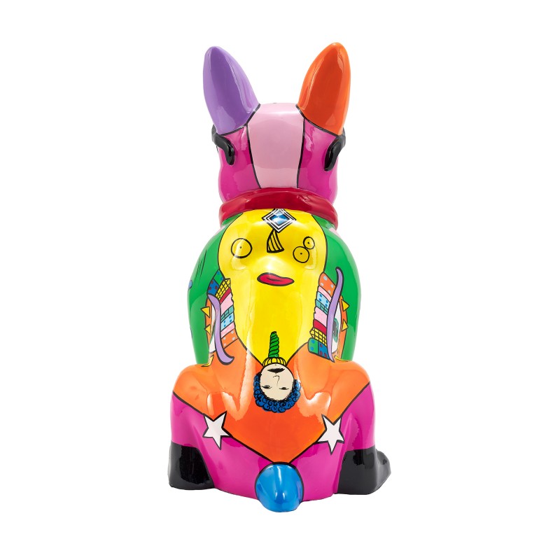 Decorative resin statue CHIEN DEBOUT (H36 cm) (multicolored) - image 60046