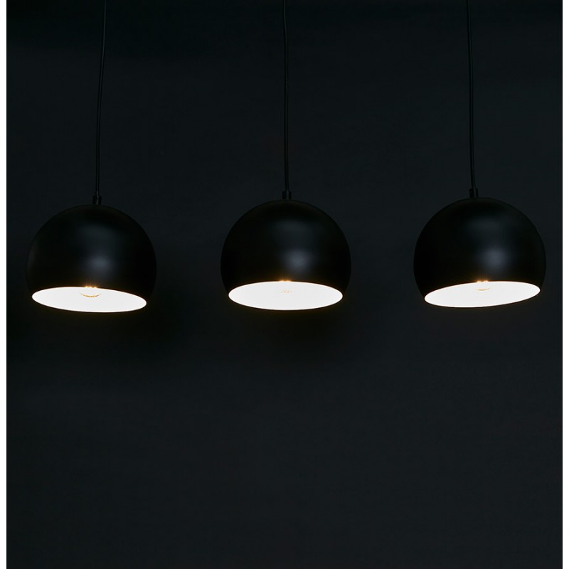Metal suspension lamp 3 balls OLIVIA (black) - image 60179