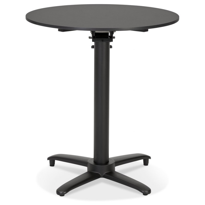 Foldable terrace table round foot black ROSIE (Ø 68 cm) (black) - image 60209