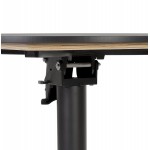 Table de terrasse pliable ronde pied noir ROSIE (Ø 68 cm) (noir)
