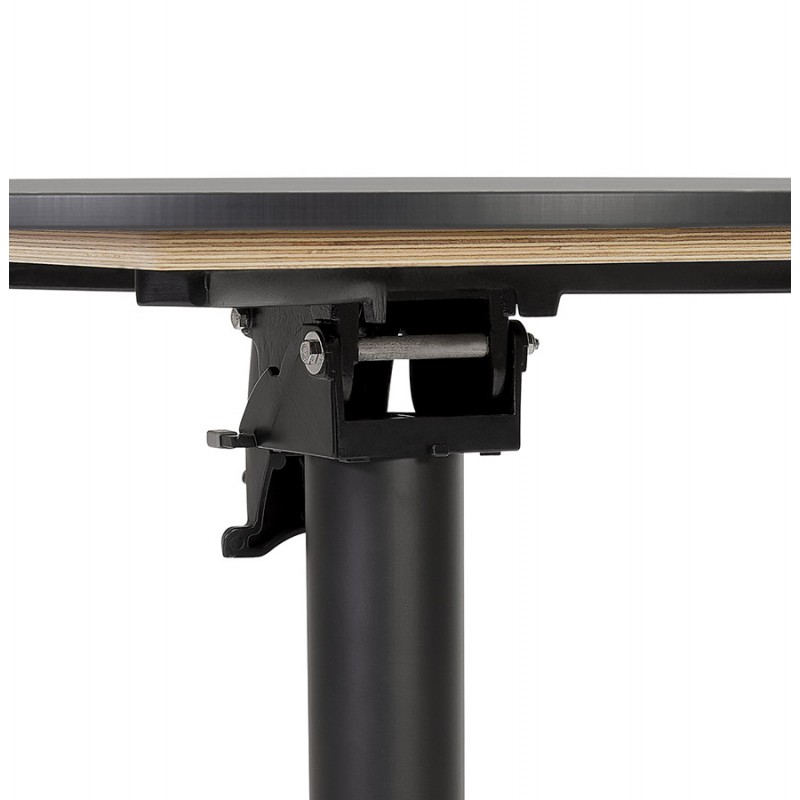 Foldable terrace table round foot black ROSIE (Ø 68 cm) (black) - image 60215