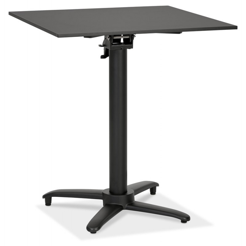 Table de terrasse pliable carrée pied noir ROSIE (noir) (68x68 cm) - image 60224