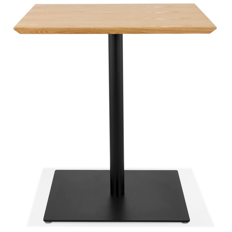Mesa de diseño pie cuadrado negro ADRIANA (natural) (70x70 cm) - image 60236