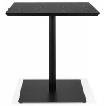 Mesa de diseño pie cuadrado negro ADRIANA (negro) (70x70 cm)