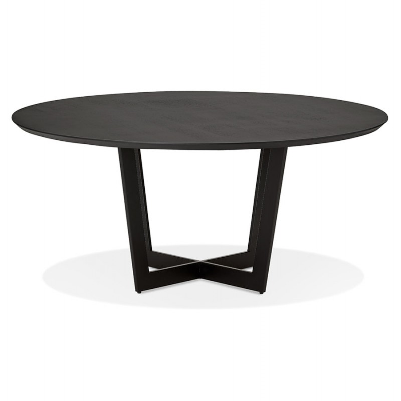 Round dining table design black foot WANNY (Ø 140 cm) (black) - image 60253