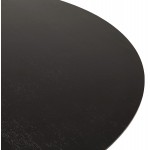 Table à manger ronde design pied noir WANNY (Ø 140 cm) (noir)