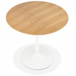 Round dining table design white foot SHORTY (Ø 80 cm) (natural)