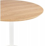 Table à manger ronde design pied blanc SHORTY (Ø 80 cm) (naturel)