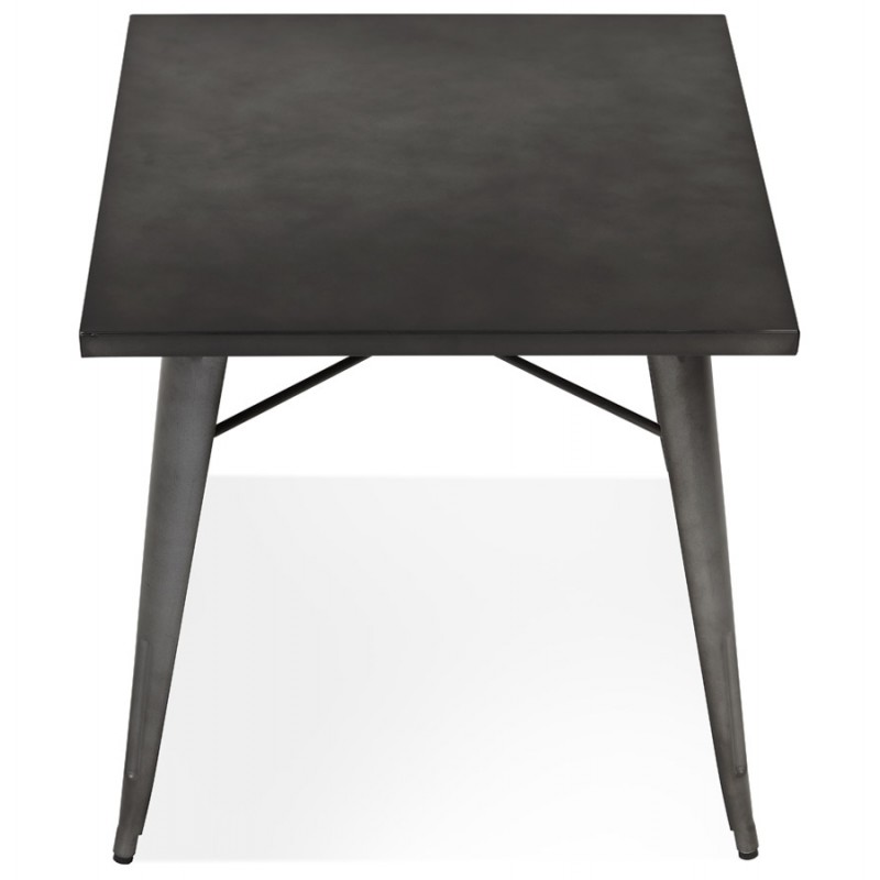 Tavolo da pranzo industriale quadrato ALBANE (grigio scuro) (76x76 cm) - image 60291