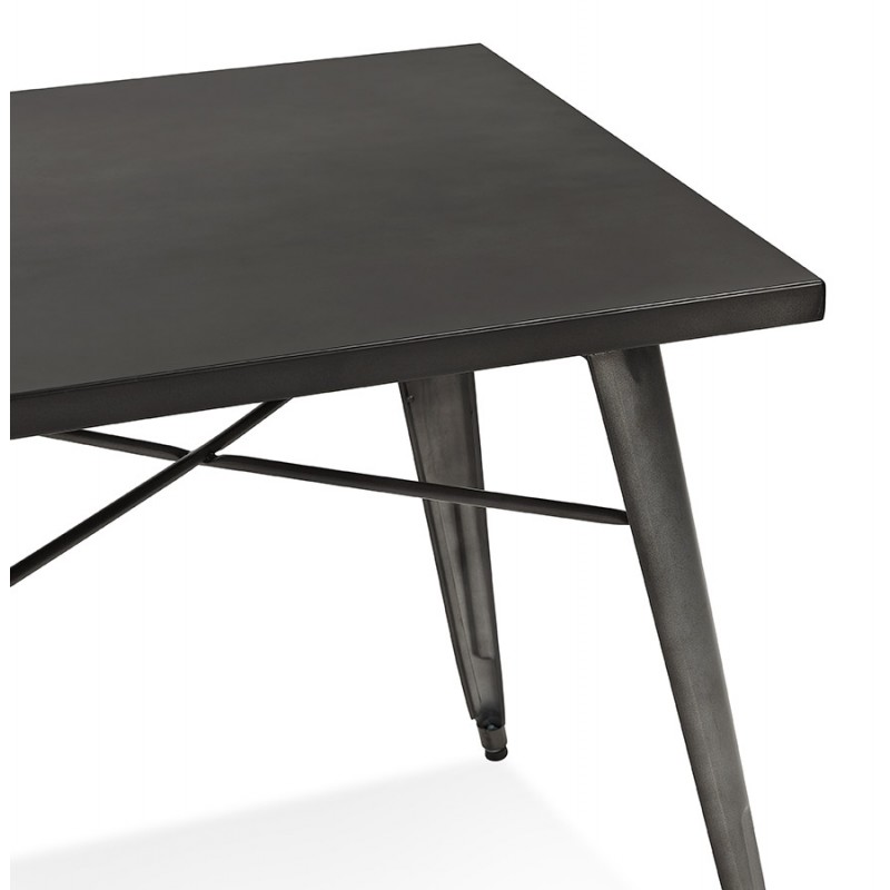 Tavolo da pranzo industriale quadrato ALBANE (grigio scuro) (76x76 cm) - image 60292