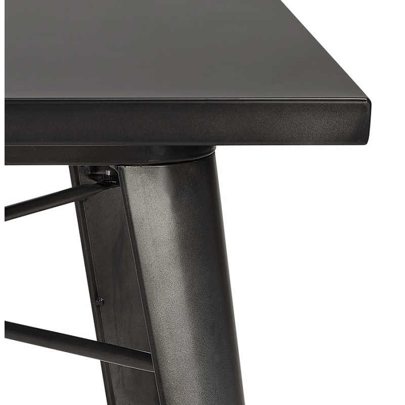 Table à manger industrielle carré ALBANE (gris foncé) (76x76 cm) - image 60293