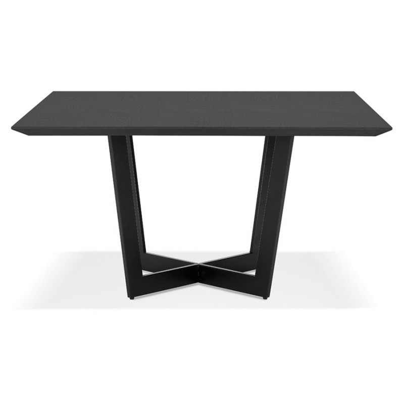 Table à manger design en bois et métal EMILIE (noir) (140x140 cm) - image 60315