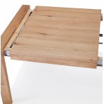 Mesa de comedor extensible en roble FLORA (acabado natural) (100x200-280 cm)