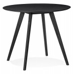 Round dining table industrial design ALICIA (Ø 90 cm) (black)