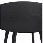 Round dining table industrial design ALICIA (Ø 90 cm) (black)