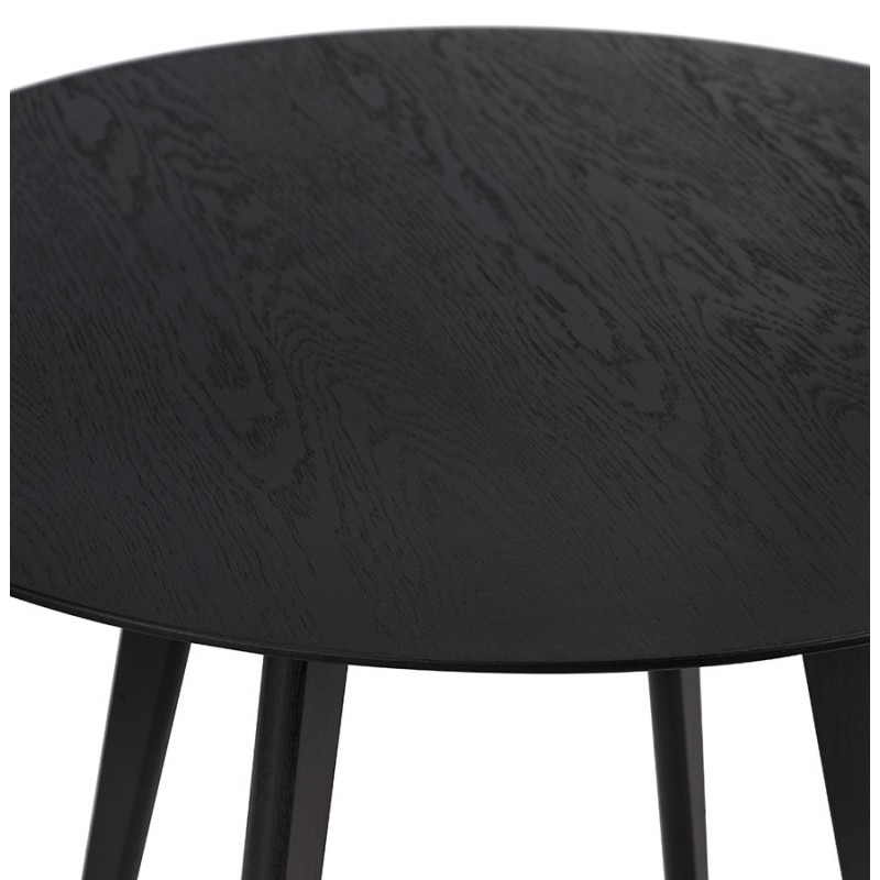 Mesa de comedor redonda diseño industrial ALICIA (Ø 90 cm) (negro) - image 60350