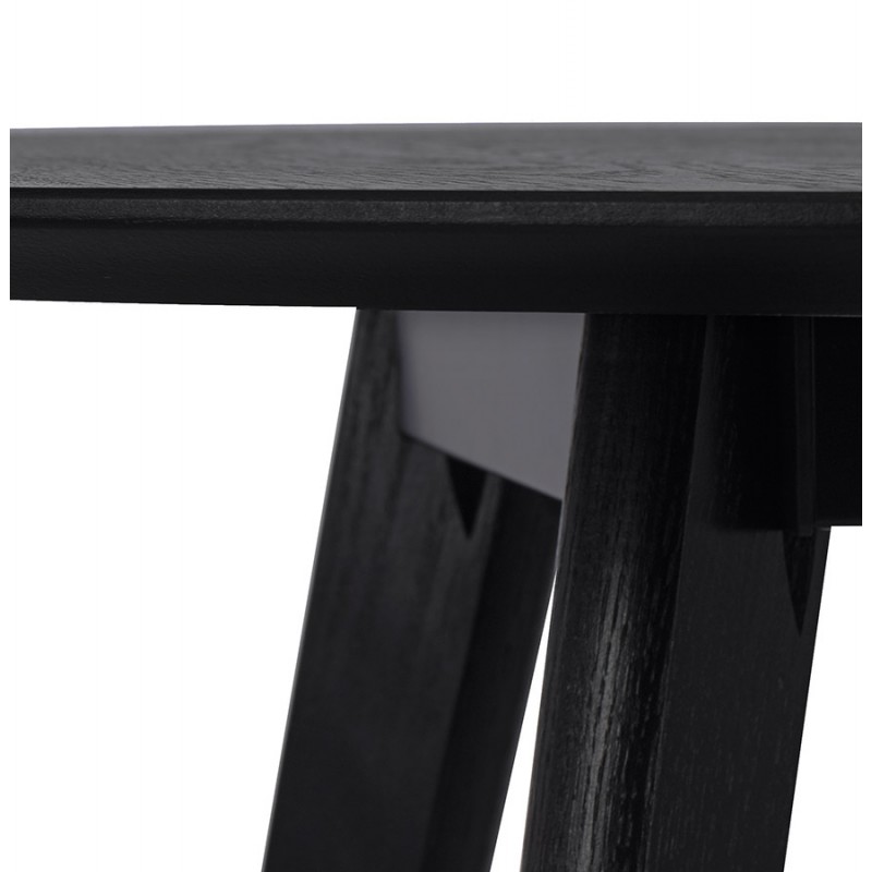 Mesa de comedor redonda diseño industrial ALICIA (Ø 90 cm) (negro) - image 60351