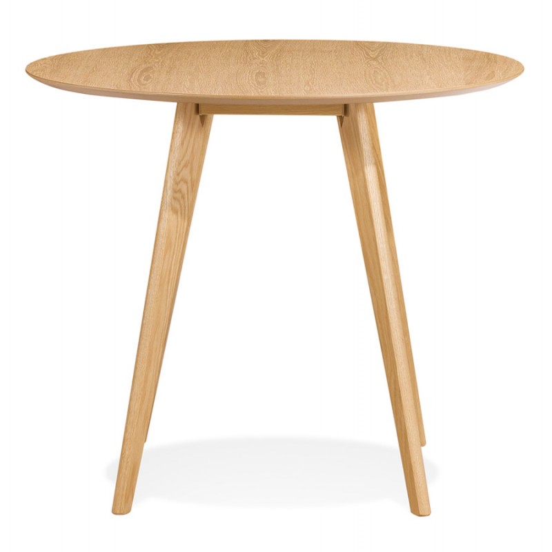 Mesa de comedor redonda de diseño escandinavo ALICIA (Ø 90 cm) (natural) - image 60355
