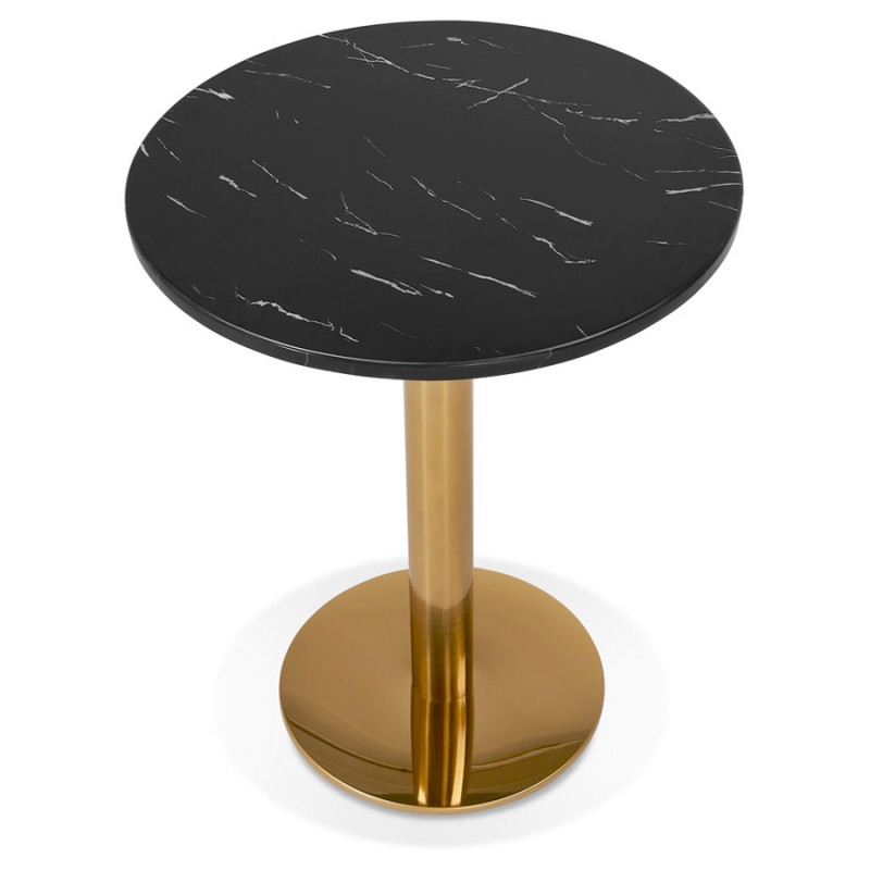 Beistelltisch rundes Design im Retro-Stil GABIN (Ø 60 cm) (schwarz) - image 60370
