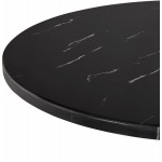 Table d'appoint design ronde style rétro GABIN (Ø 60 cm) (noir)