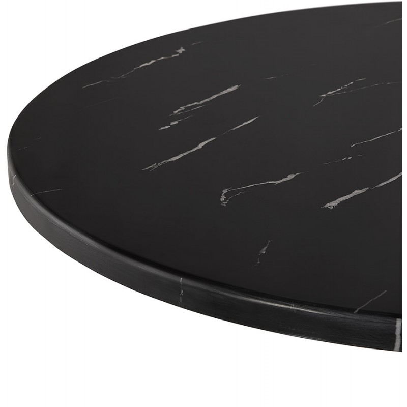 Tavolino rotondo design stile retrò GABIN (Ø 60 cm) (nero) - image 60371