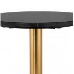 Tavolino rotondo design stile retrò GABIN (Ø 60 cm) (nero)