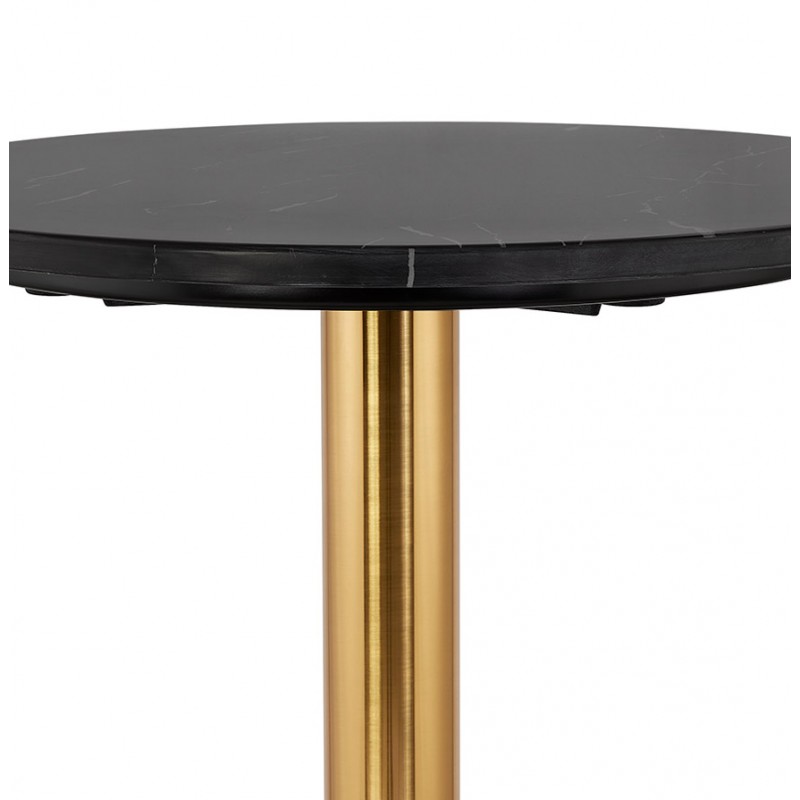 Tavolino rotondo design stile retrò GABIN (Ø 60 cm) (nero) - image 60372