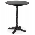 Table d'appoint design ronde effet marbre CELESTE (Ø 60 cm) (noir)