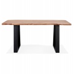 Tavolo da pranzo in legno massello di acacia LANA (90x160 cm) (finitura naturale)