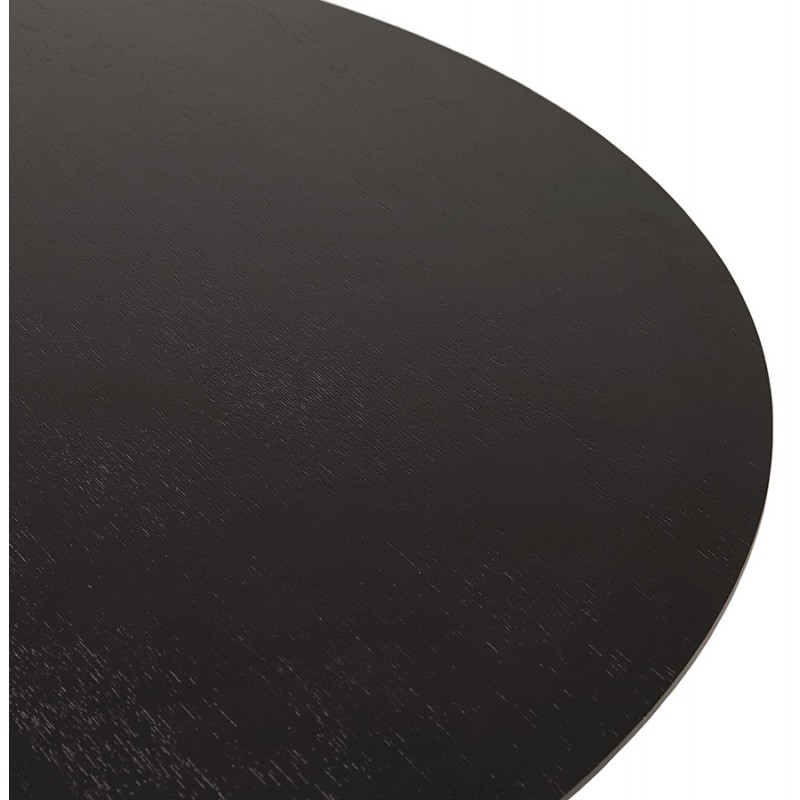 Tavolo da pranzo rotondo design piede nero WANNY (Ø 120 cm) (nero) - image 60437