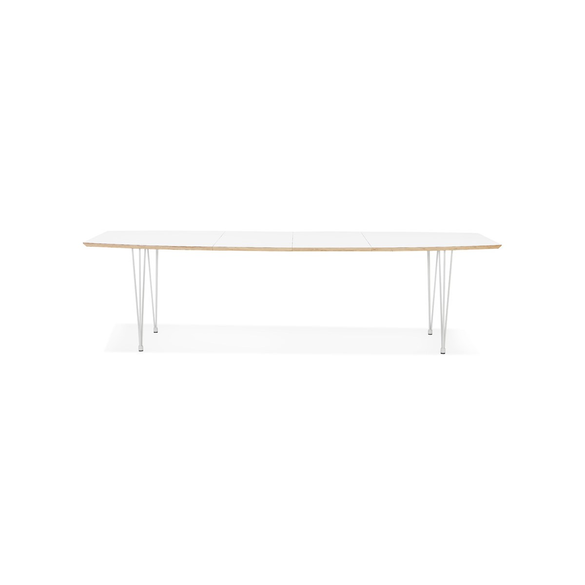 Mesa de comedor plegable de libro pintada blanca