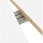 Table à manger extensible en bois et pieds métal blanc MARIE (170-270x100 cm) (blanc)