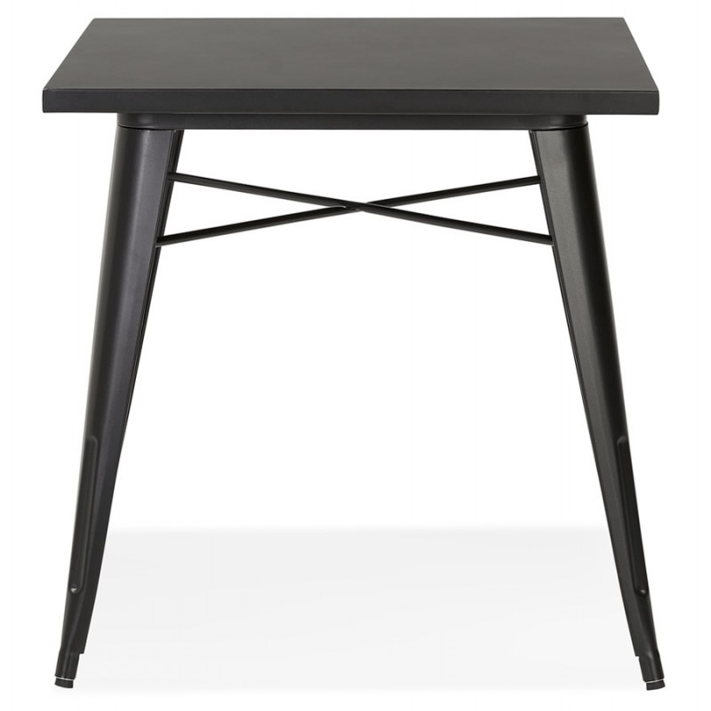 Table à manger industrielle carré ALBANE (76x76 cm) (noir) - image 60484