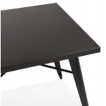 Mesa de comedor industrial cuadrada ALBANE (76x76 cm) (negro)