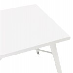 Square industrial dining table ALBANE (76x76 cm) (white)