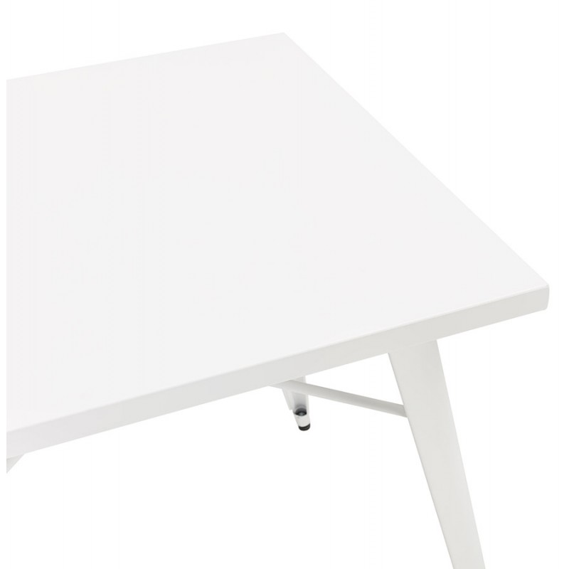 Square industrial dining table ALBANE (76x76 cm) (white) - image 60496