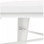 Mesa de comedor industrial cuadrada ALBANE (76x76 cm) (blanco)