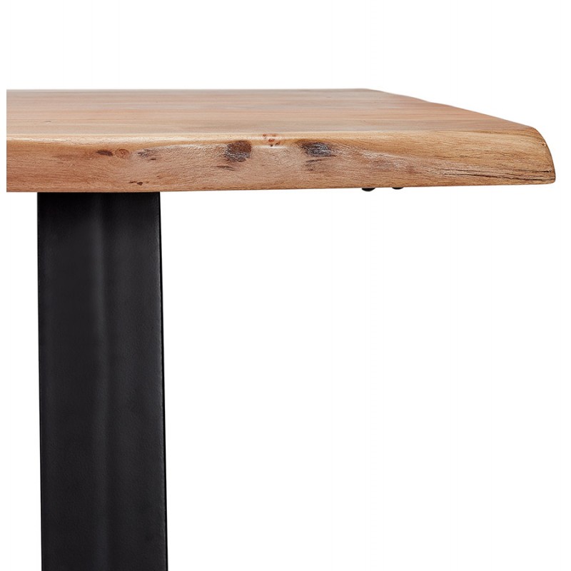 Table à manger en bois massif d'acacia LANA (100x240 cm) (finition naturel) - image 60518