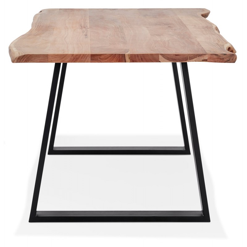 Mesa de comedor en madera maciza de acacia LANA (100x300 cm) (acabado natural) - image 60527